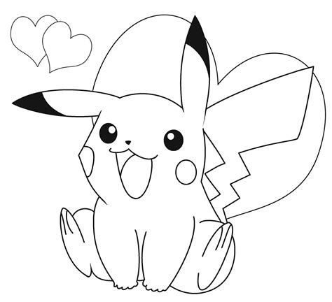 free printable coloring pages pikachu|26 Pikachu Coloring Pages